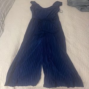Maeve (Anthropologie) Royal Blue Pantsuit with Toe Belt. Size 12.